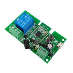 Išmanioji 1 kanalo Zigbee RF 5V-32V relė, NO NC kontaktai 10A AC/DC цена и информация | Системы безопасности, контроллеры | pigu.lt