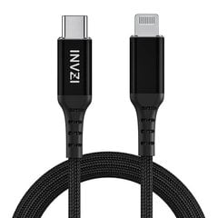 INVZI Кабель INVZI USB-C на Lightning, MFi, 2 м (черный) цена и информация | Кабели для телефонов | pigu.lt