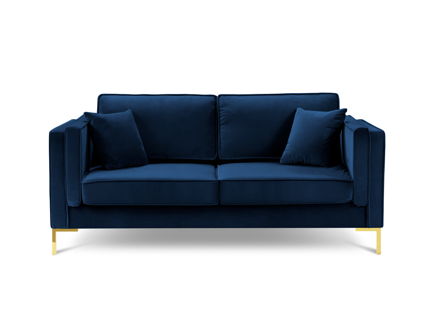 Dvivietė sofa Luis 2, mėlyna/auksinė kaina ir informacija | Sofos | pigu.lt