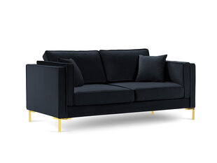 Dvivietė sofa Luis 2, tamsiai mėlyna/auksinė цена и информация | Диваны | pigu.lt