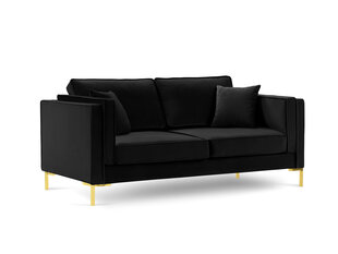 Dvivietė sofa Luis 2, juoda/auksinė kaina ir informacija | Sofos | pigu.lt