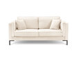 Dvivietė sofa Luis 2, smėlio spalvos/juoda kaina ir informacija | Sofos | pigu.lt