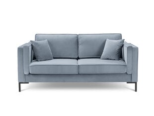 Dvivietė sofa Luis 2, šviesiai mėlyna/juoda kaina ir informacija | Sofos | pigu.lt