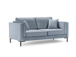 Двухместный диван Luis 2, голубой/черный цвет