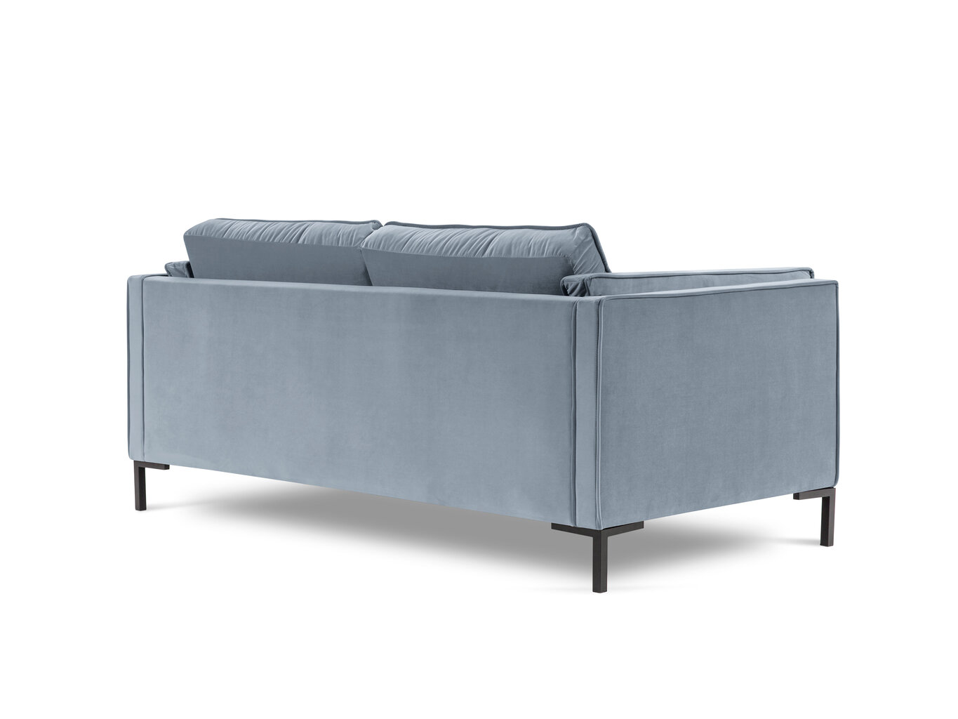 Dvivietė sofa Luis 2, šviesiai mėlyna/juoda kaina ir informacija | Sofos | pigu.lt
