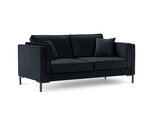 Dvivietė sofa Luis 2, tamsiai mėlyna/juoda