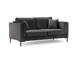 Dvivietė sofa Luis 2, tamsiai pilka/juoda