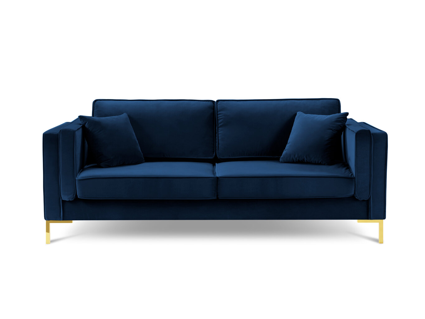 Trivietė sofa Luis 3, mėlyna/auksinė цена и информация | Sofos | pigu.lt