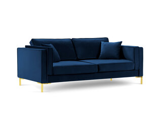 Трехместный диван Luis 3, синий/золотой цвет цена и информация | Диваны | pigu.lt