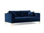 Трехместный диван Luis 3, синий/золотой цвет