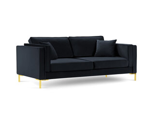 Трехместный диван Luis 3, темно-синий/золотой цвет цена и информация | Диваны | pigu.lt