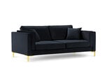 Трехместный диван Luis 3, темно-синий/золотой цвет