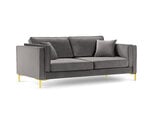 Трехместный диван Luis 3, светло-серый/золотой цвет