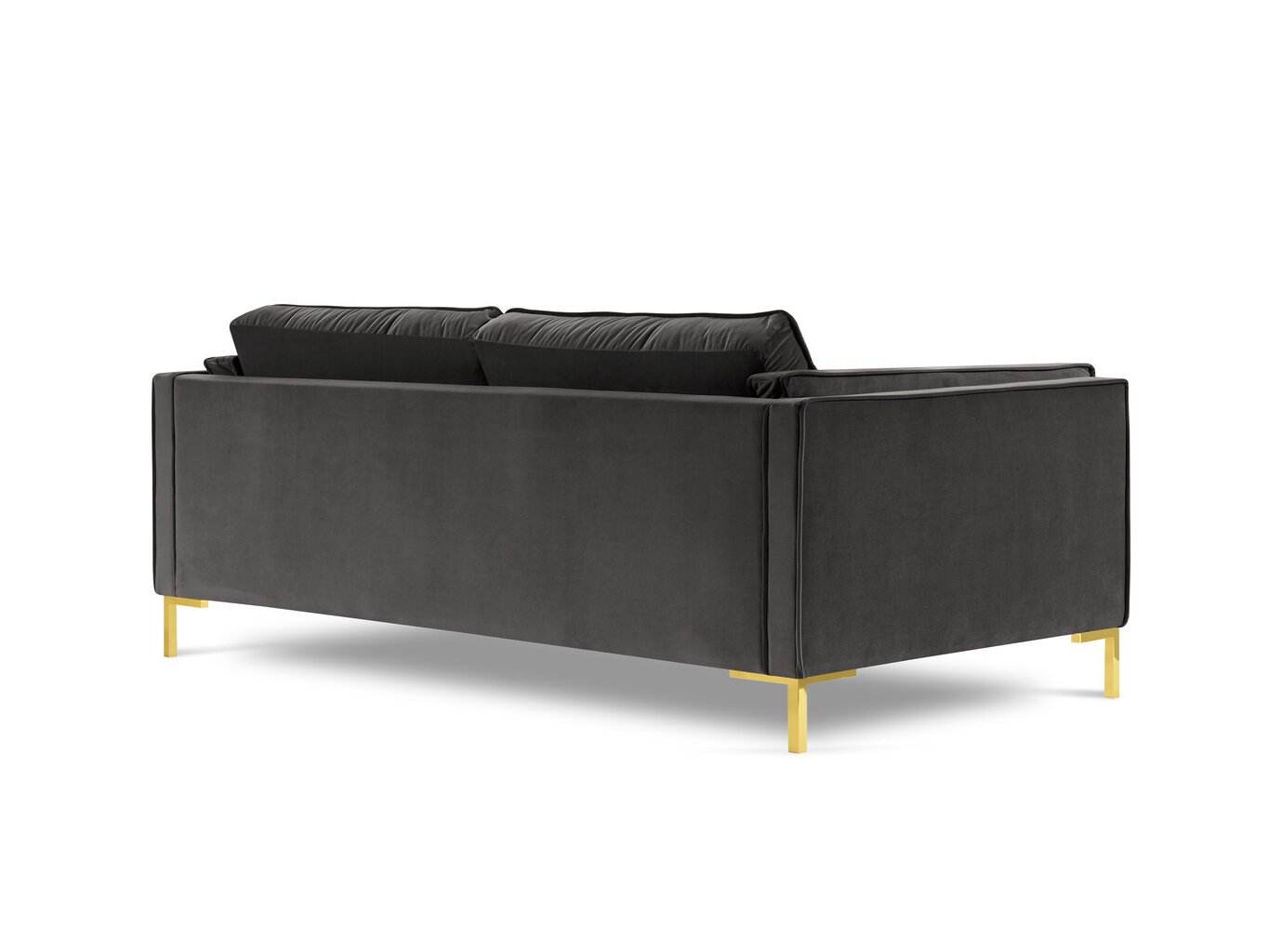 Trivietė sofa Luis 3, tamsiai pilka/auksinė цена и информация | Sofos | pigu.lt