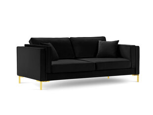 Trivietė sofa Luis 3, juoda/auksinė sp. kaina ir informacija | Sofos | pigu.lt