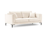 Trivietė sofa Luis 3, smėlio spalvos/juoda