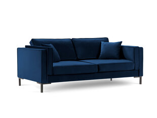 Trivietė sofa Luis 3, mėlyna/juoda kaina ir informacija | Sofos | pigu.lt