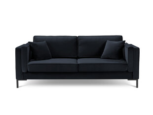 Trivietė sofa Luis 3, tamsiai mėlyna/juoda kaina ir informacija | Sofos | pigu.lt