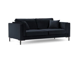 Trivietė sofa Luis 3, tamsiai mėlyna/juoda kaina ir informacija | Sofos | pigu.lt