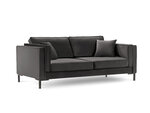 Trivietė sofa Luis 3, tamsiai pilka/juoda