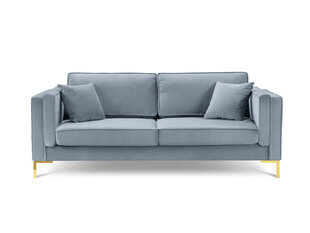 Keturvietė sofa Luis 4, šviesiai mėlyna/auksinė sp. kaina ir informacija | Sofos | pigu.lt