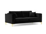 Четырехместный диван Luis 4, черный/золотистый