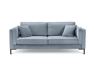 Keturvietė sofa Luis 4, šviesiai mėlyna/juoda kaina ir informacija | Sofos | pigu.lt