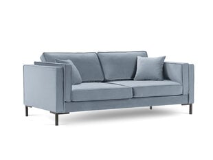 Keturvietė sofa Luis 4, šviesiai mėlyna/juoda kaina ir informacija | Sofos | pigu.lt