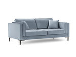 Keturvietė sofa Luis 4, šviesiai mėlyna/juoda