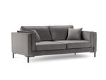 Keturvietė sofa Luis 4, šviesiai pilka/juoda