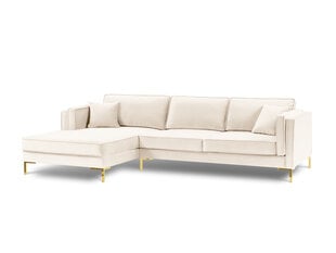 Kairinė kampinė sofa Luis 5, balta/auksinė kaina ir informacija | Sofos | pigu.lt