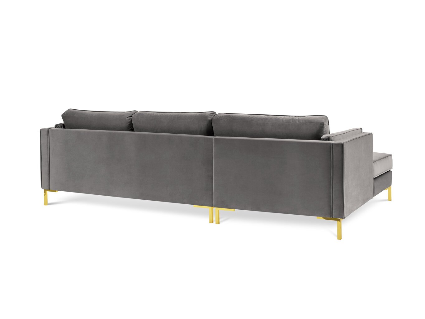 Kampinė sofa Luis 5, šviesiai pilka/auksinė kaina ir informacija | Sofos | pigu.lt