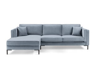 Kampinė sofa Luis 5, šviesiai mėlyna/juoda kaina ir informacija | Sofos | pigu.lt