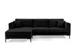 Kampinė sofa Luis 5, juoda kaina ir informacija | Sofos | pigu.lt