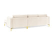 Kampinė sofa Luis 5, smėlio/auksinės spalvos kaina ir informacija | Sofos | pigu.lt