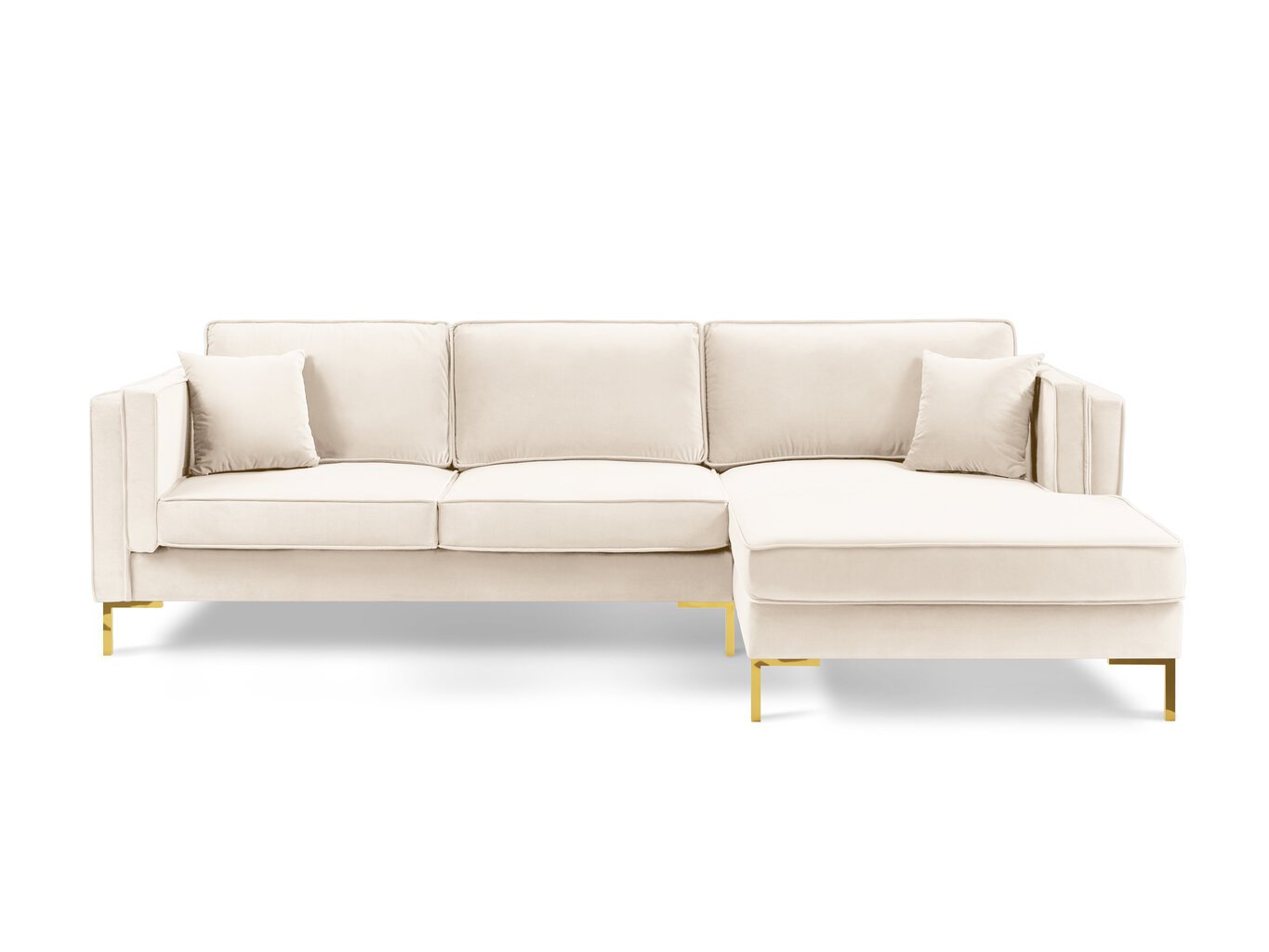 Kampinė sofa Luis 5, smėlio/auksinės spalvos kaina ir informacija | Sofos | pigu.lt