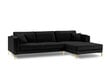 Kampinė sofa Luis 5, juoda/auksinė цена и информация | Sofos | pigu.lt