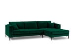 Kampinė sofa Luis 5, žalia/juoda
