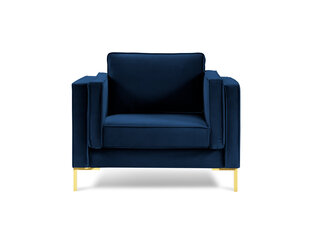 Fotelis Luis 1, mėlynas/auksinės spalvos kaina ir informacija | Svetainės foteliai | pigu.lt