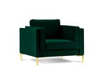 Fotelis Luis 1, žalias/auksinės spalvos