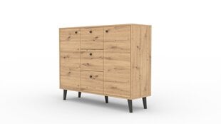 Комод ADRK Furniture Besa 2D3S, коричневый/черный цвет цена и информация | Комоды | pigu.lt