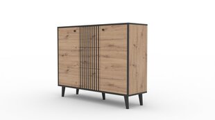 Комод ADRK Furniture Fadi, коричневый/черный цвет цена и информация | Комоды | pigu.lt