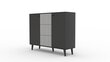 Komoda ADRK Furniture Fadi, juoda цена и информация | Komodos | pigu.lt