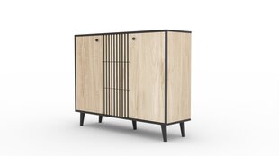 Комод ADRK Furniture Fadi, цвет дуба/черный цена и информация | Комоды | pigu.lt