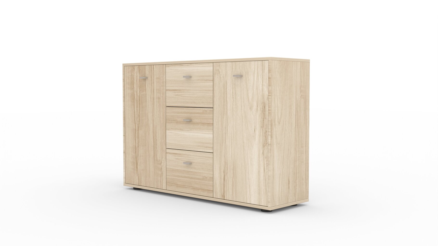 Komoda ADRK Furniture Zona, ąžuolo spalvos kaina ir informacija | Komodos | pigu.lt