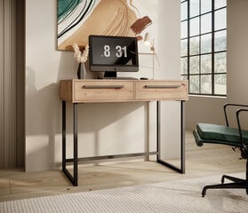 Rašomasis stalas ADRK Furniture Aria, rudas/juodas kaina ir informacija | Kompiuteriniai, rašomieji stalai | pigu.lt