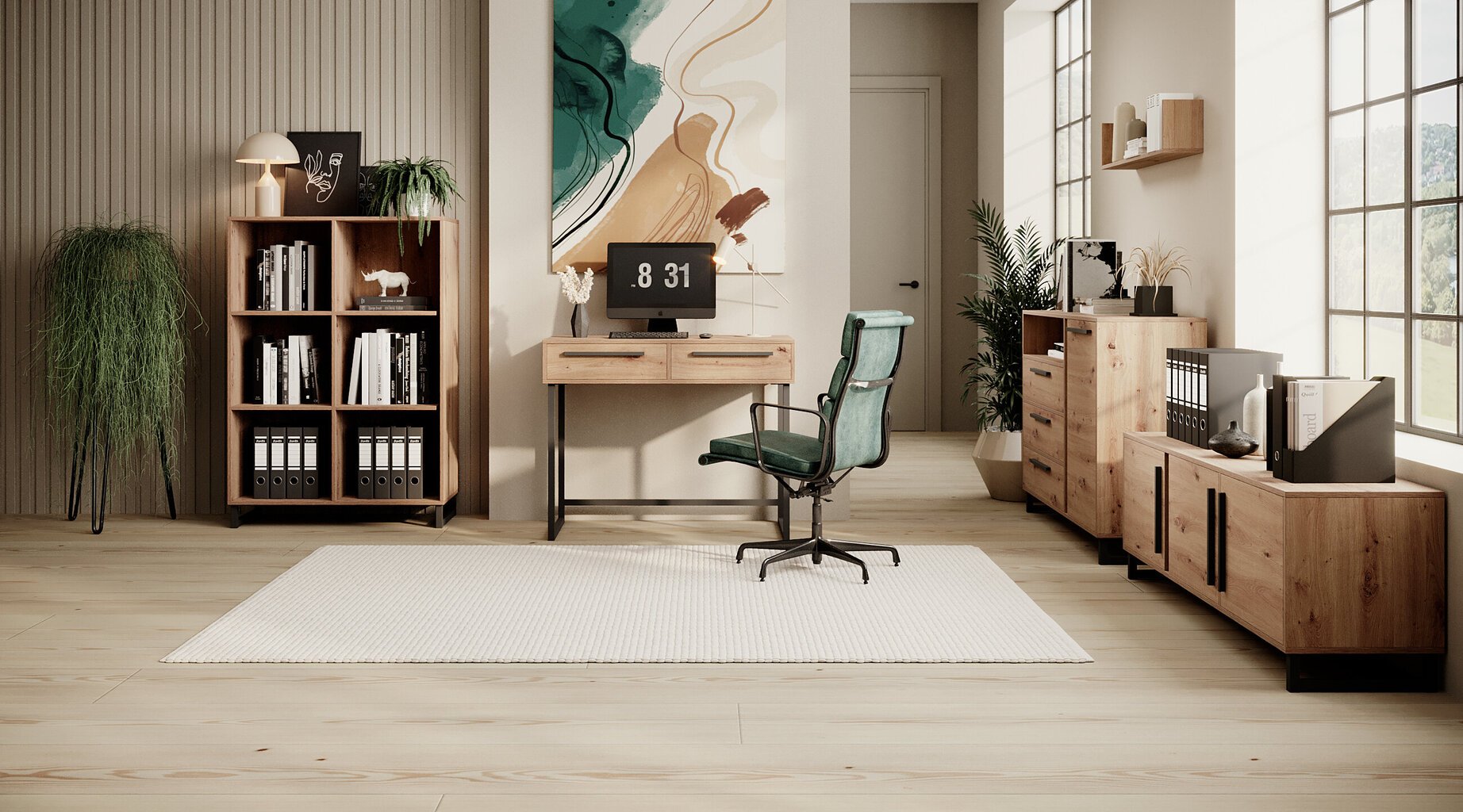 Komoda ADRK Furniture Aria 4S, ruda цена и информация | Komodos | pigu.lt