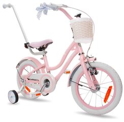 Vaikiškas dviratis Sun Baby J03.023.2.7 Silver Moonn Heart 14", rožinis kaina ir informacija | Dviračiai | pigu.lt