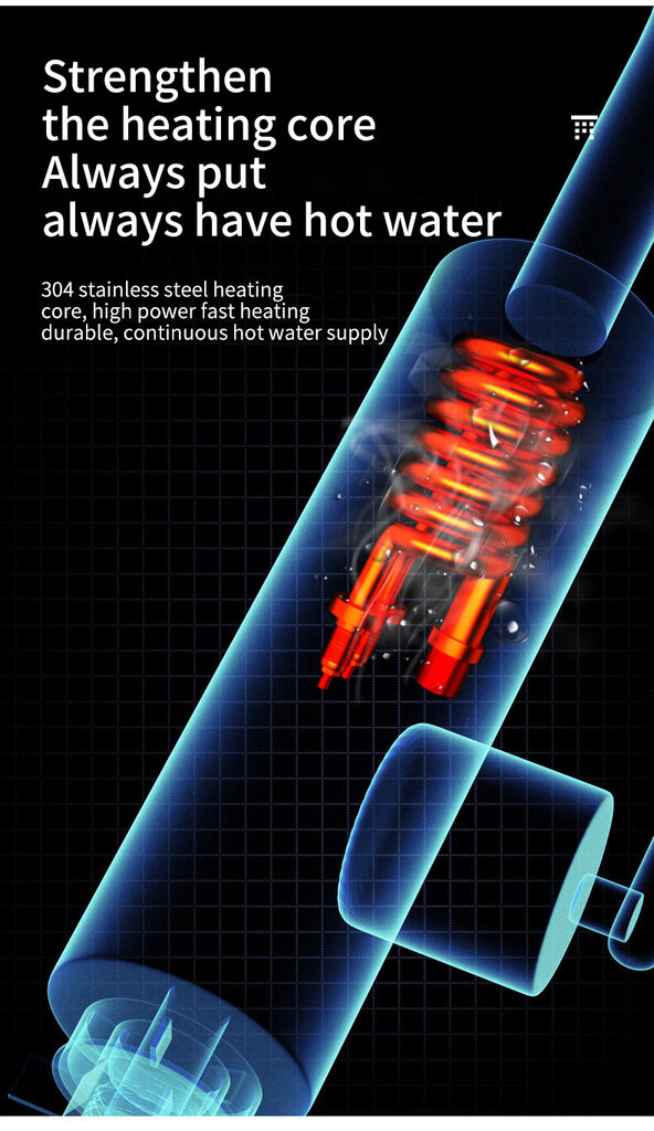 Metalinis momentinis vandens šildytuvas su ekranu Tavalax цена и информация | Vandens šildytuvai | pigu.lt