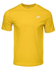 Marškinėliai vyrams Nike Club Tee AR4997 709, geltoni цена и информация | Мужские футболки | pigu.lt